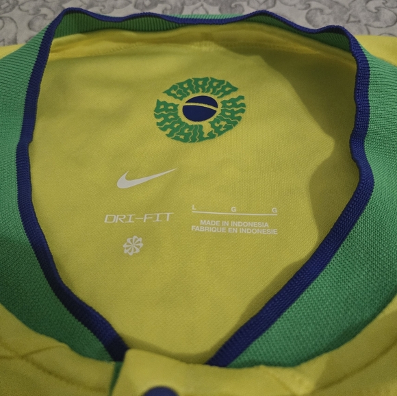 Brazil 22/23 Nike Vapor Match Soccer Jersey Men's Size Large - Picture 6 of 9